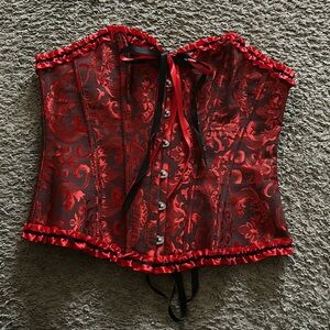 Brand New Red & Black corset top